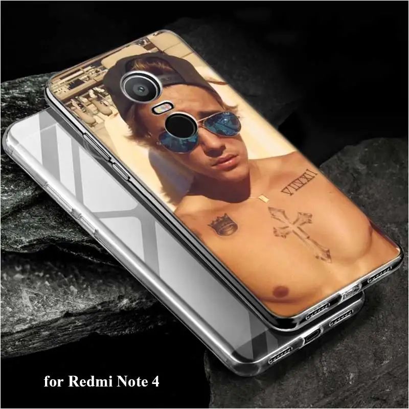 Transparent Soft Silicone Phone Cases Justin bieber for Xiaomi F1 A1 A2 8 S2 Redmi Note 4X 5 6 5A 6A Pro