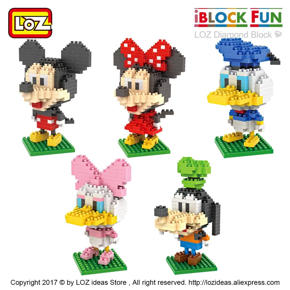 Blocos de diamante 9413-9422 Name : Cartoon Animals