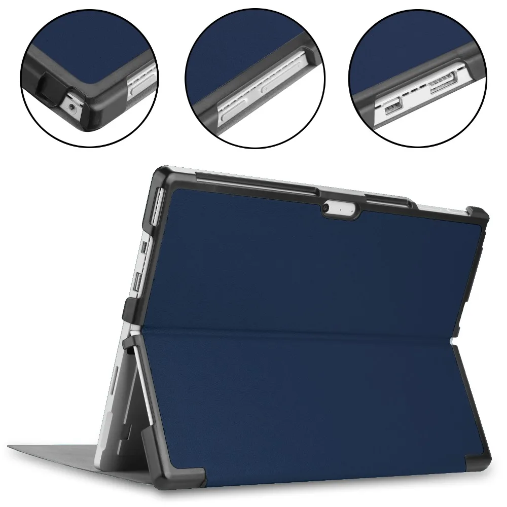 Чехол для Microsoft Surface Pro 4 5 6 Wake Sleep Flip PU кожаный чехол Передняя поддержка Capa Fundas Coque +