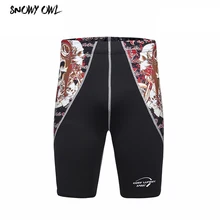 Компрессионные Мужские шорты с принтом для бега, быстросохнущее нижнее белье для фитнеса, обтягивающие дышащие шорты с защитой от пота, короткие спортивные шорты h33