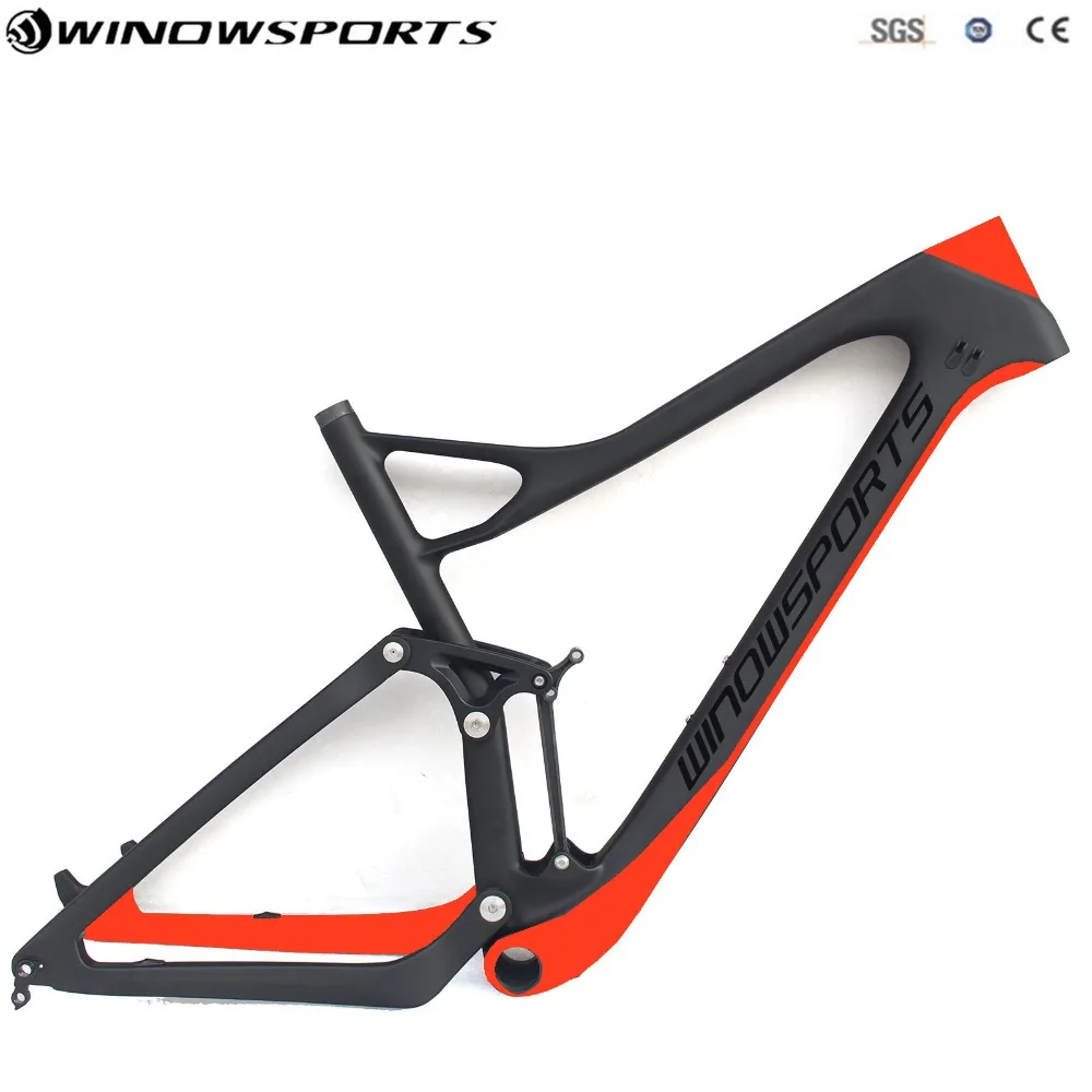 selfconstructedfreak 29er Full Suspension Carbon Frame, Carbon MTB