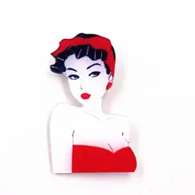 Top vente 1 pièces déesse cheveux bande femme essentiel acrylique broche broches sur sac à dos décoration badges pour écharpe chaussures chapeau icônes(China)