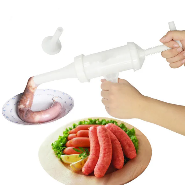 

1PC High Quality Manual Sausage Machine Meat Stuffer Filler Hand Operated Salami Maker&Funnel QA 121