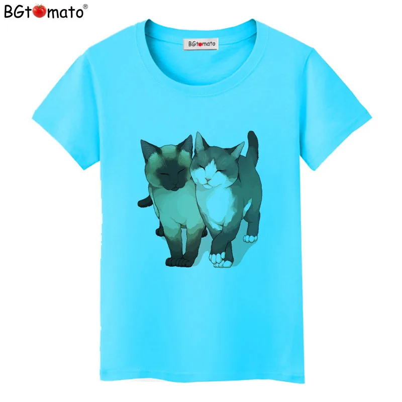 BGtomato T shirt Brand new style 3D cat shirt hot sale kawaii t shirt