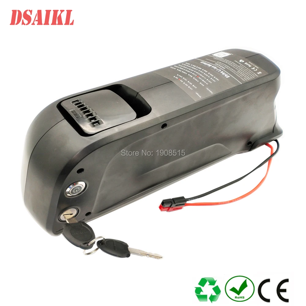 36 V 48 V 52 V Ebike Акула аккумулятор 10.4Ah 11.6Ah 12.8Ah 14Ah 15Ah 17.5Ah с зарядным устройством