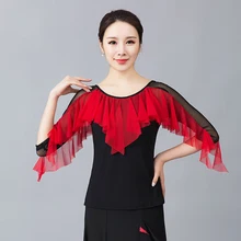 Для женщин туфли для латинских танцев топы Сальса Танцы Бальные, фламенко Топы Танго вальс, ча-ча, Танцы рубашка TXH-TP01