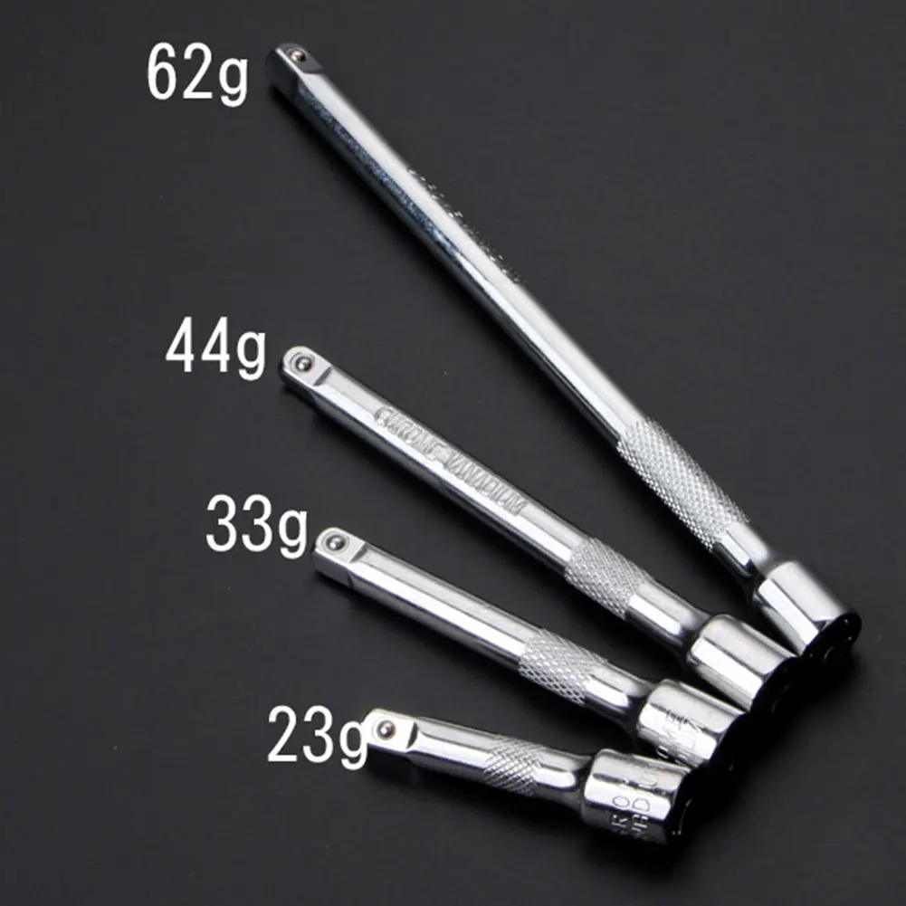 

4PCS/Set Rod Auto Repair Durable 1/4 6.3mm Parts Maintenance Long Ratchet Wrench Quick Release Socket Extender Extension Bar Set