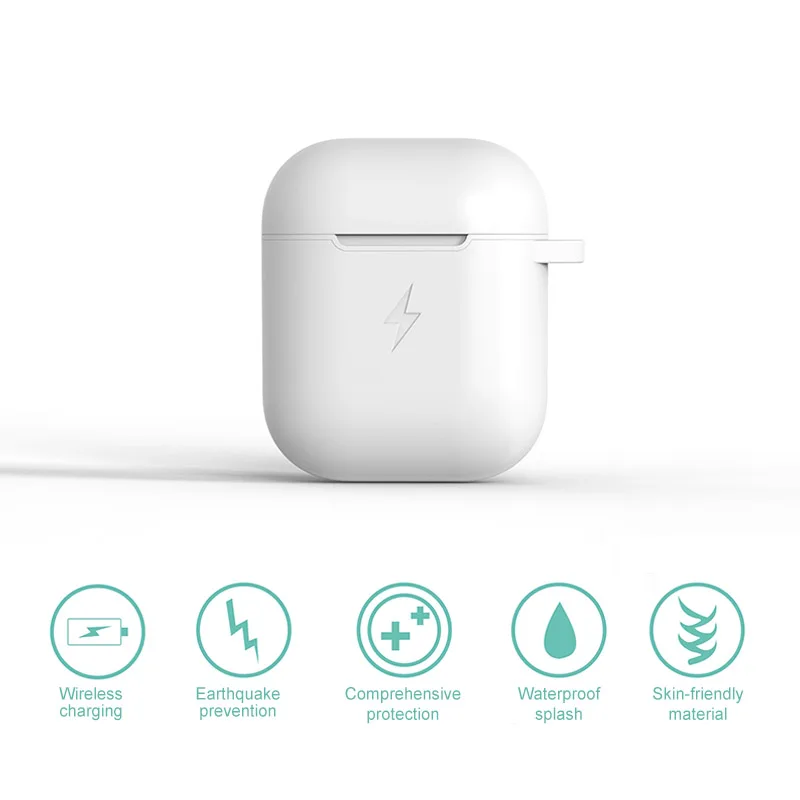 Чехол для беспроводного зарядного устройства для Airpods, защитный чехол для беспроводного зарядного устройства, совместимый с любым беспроводным зарядным устройством для Airpod