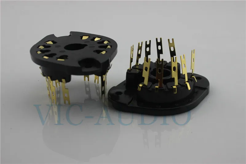 

2PCS 10Pin Tube Socket For EL156 EZ150 AZ11 AZ12 Tube Bakelite Socket Free Shipping