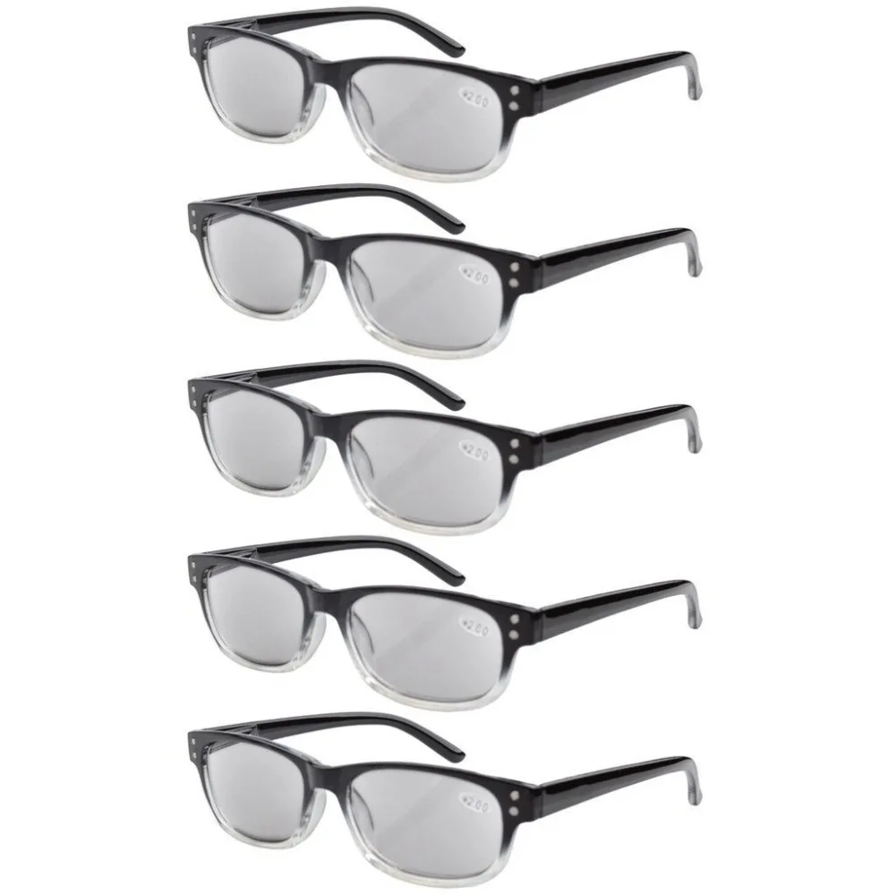 R019 Eyekepper 5-pack пружинные петли винтажные очки для чтения включает в себя солнцезащитные очки ридеры+ 0,50-+ 4,00
