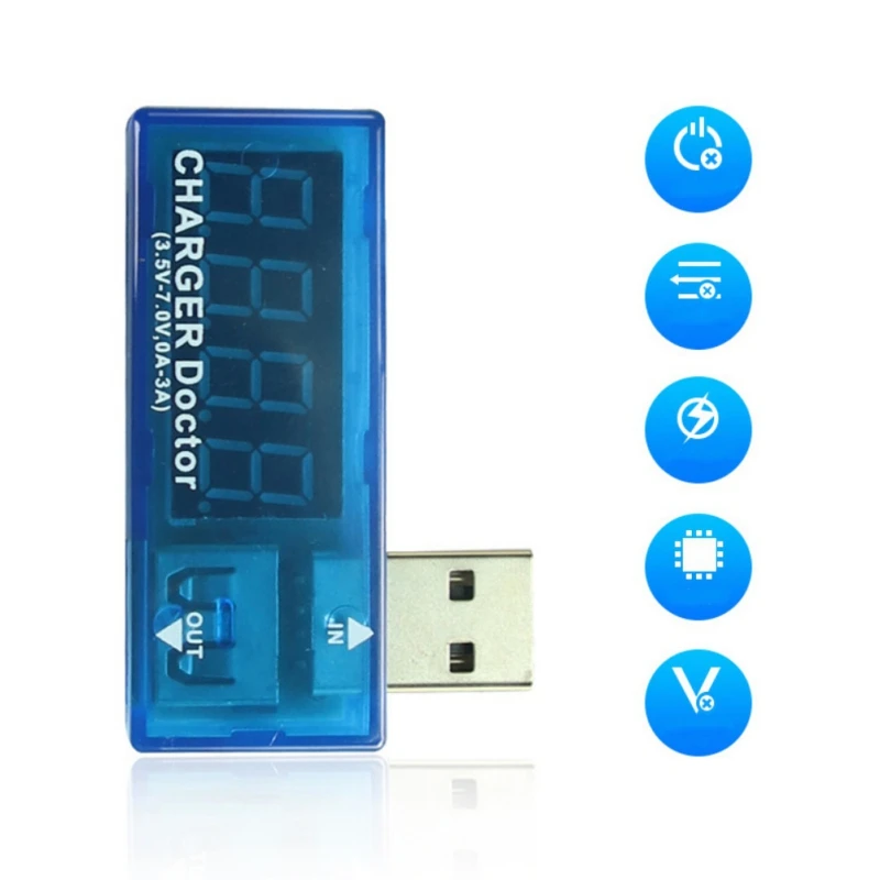 Автомобильный USB ток тестер напряжения цифровой дисплей зарядное устройство Вольтметр метр тестер