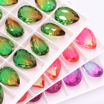 

Astrobox Fancy Teardrop Crystal Rhinestone Applique Glass Crystal Stone Embroidery Clothes Accessories Stones For DIY Wedding Dr