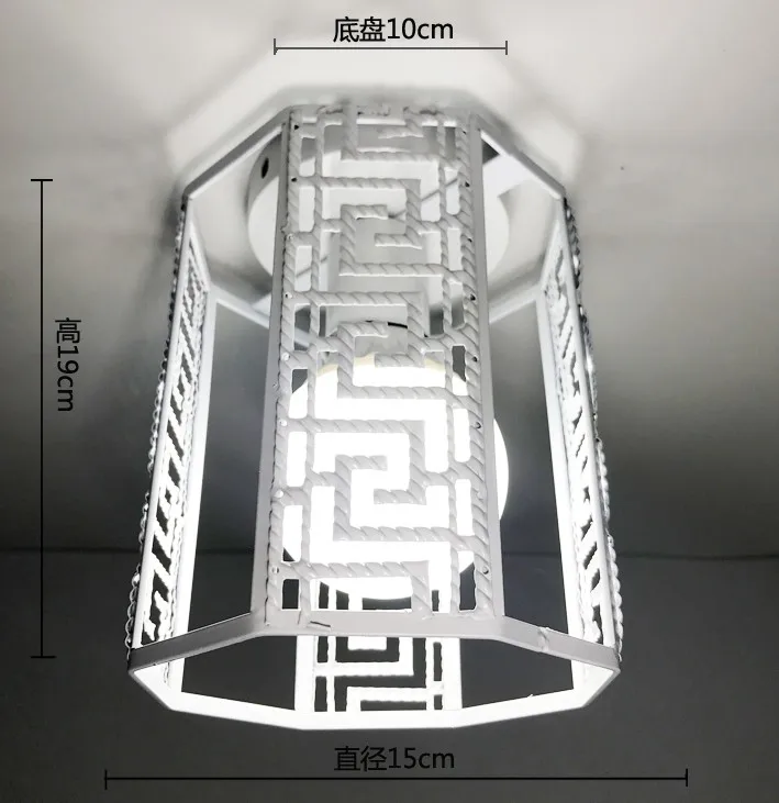 E27 гладьте 5 Вт Железный Абажур для люстры подвесные осветительные покрытия и оттенков треугольный металлический Абажуры для потолочных светильников(не включая лампы - Цвет корпуса: New Chinese white