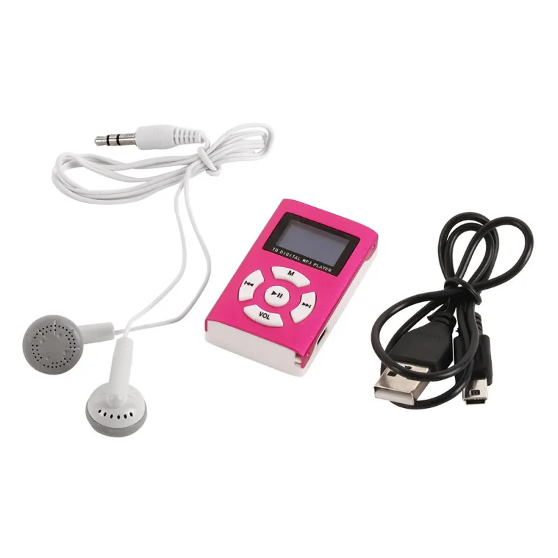 USB мини mp3 плеер ЖК экран поддержка Micro SD TF карты стильный дизайн спортивный