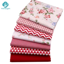 7 шт., 1" x 22"/46 см x 56 см, красная хлопковая ткань для лоскутного шитья, стеганые ткани, рукоделие, Telas