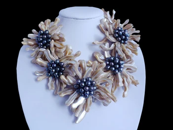 

///Free shipping! Fashion elegant shell pearl necklace