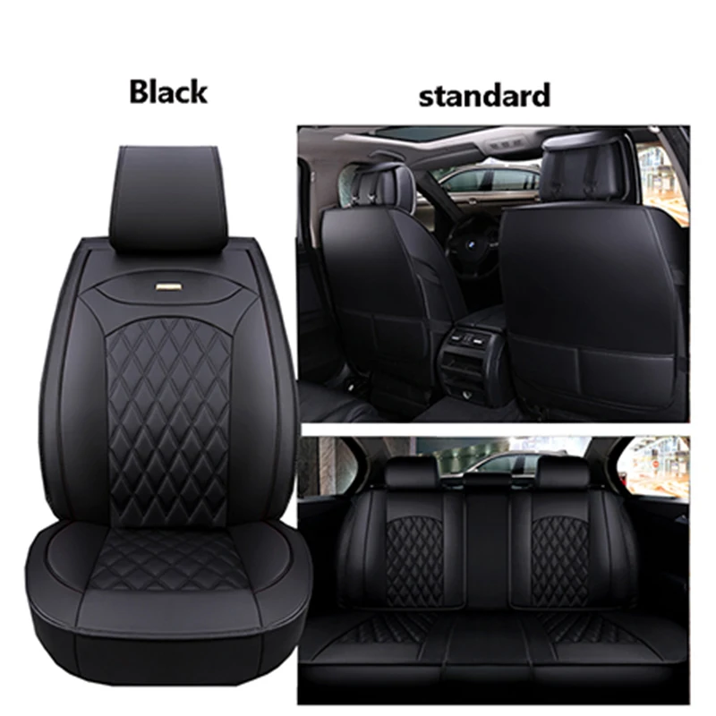 

Cool Universal Car Seat Covers Genuine lether Auto Seat Protector Front Rear Automobile Seat Cover Cushion Mat Accessories