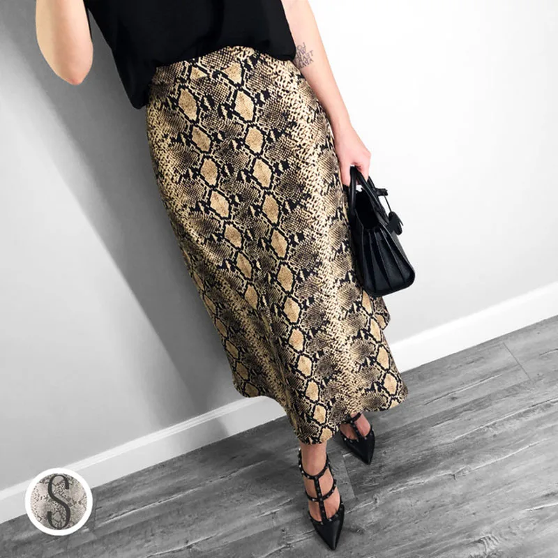 snake maxi skirt
