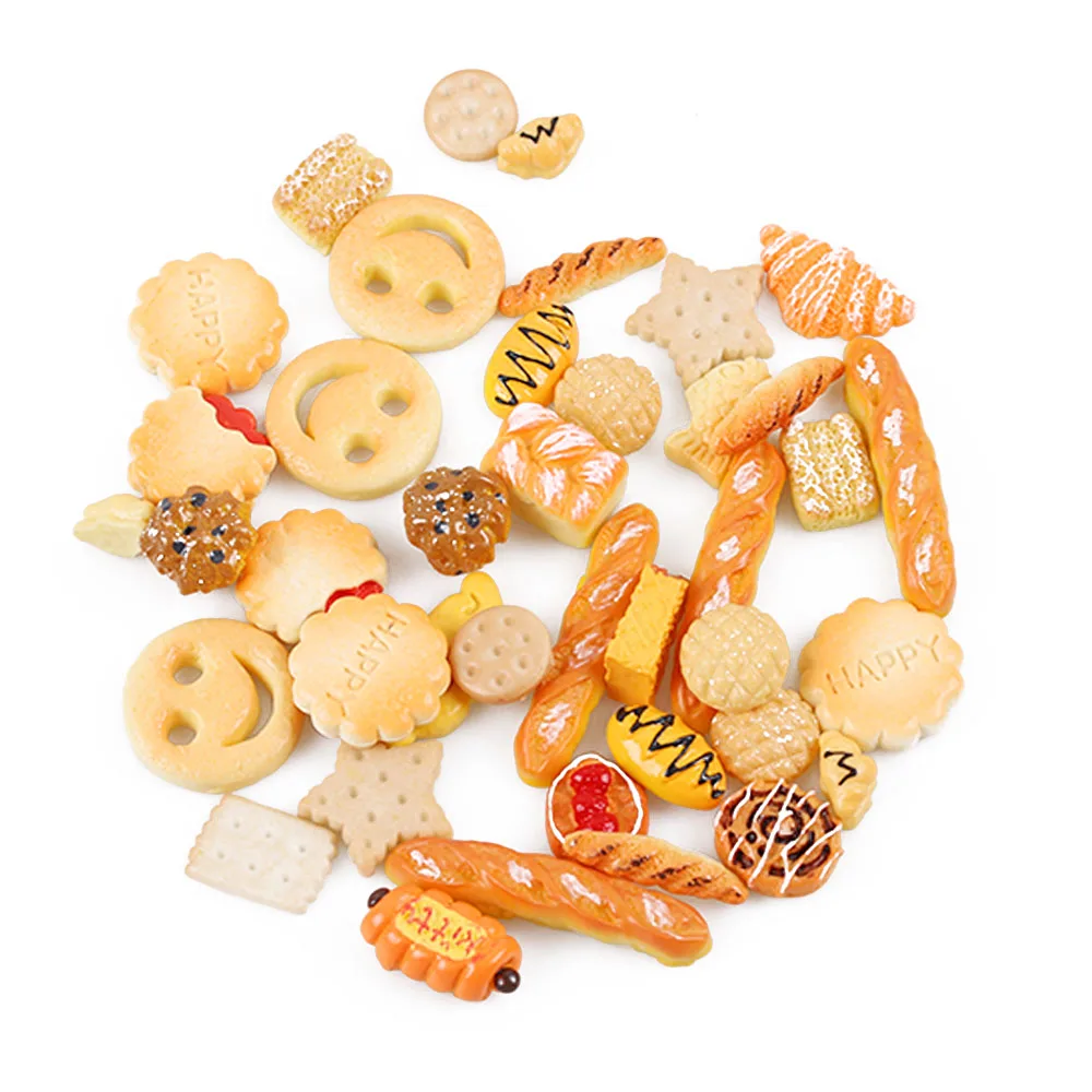10 Pcs/Lot 1:12 Dollhouse Miniature Food Home Craft Ornament Mini Cartoon Miniature Decor Dessert Doll Accessories Kids Toys