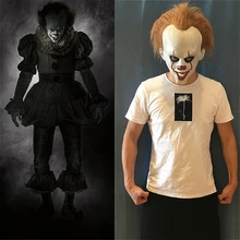 Стивен Кинг это маска Pennywise ужас клоун Джокер маска клоуна Хэллоуин косплей костюм реквизит