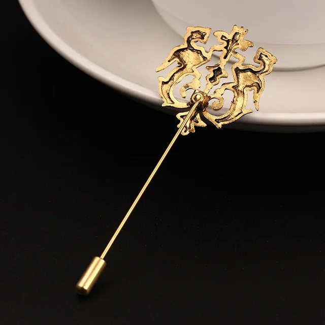 Online Fashion Men Lapel Pin Vintage Double Lion Brooch Pins Online Fashion Men Lapel Pin Vintage Double Lion Brooch Pins Free Shipping Wedding Brooches For Drop Whole Aliexpress