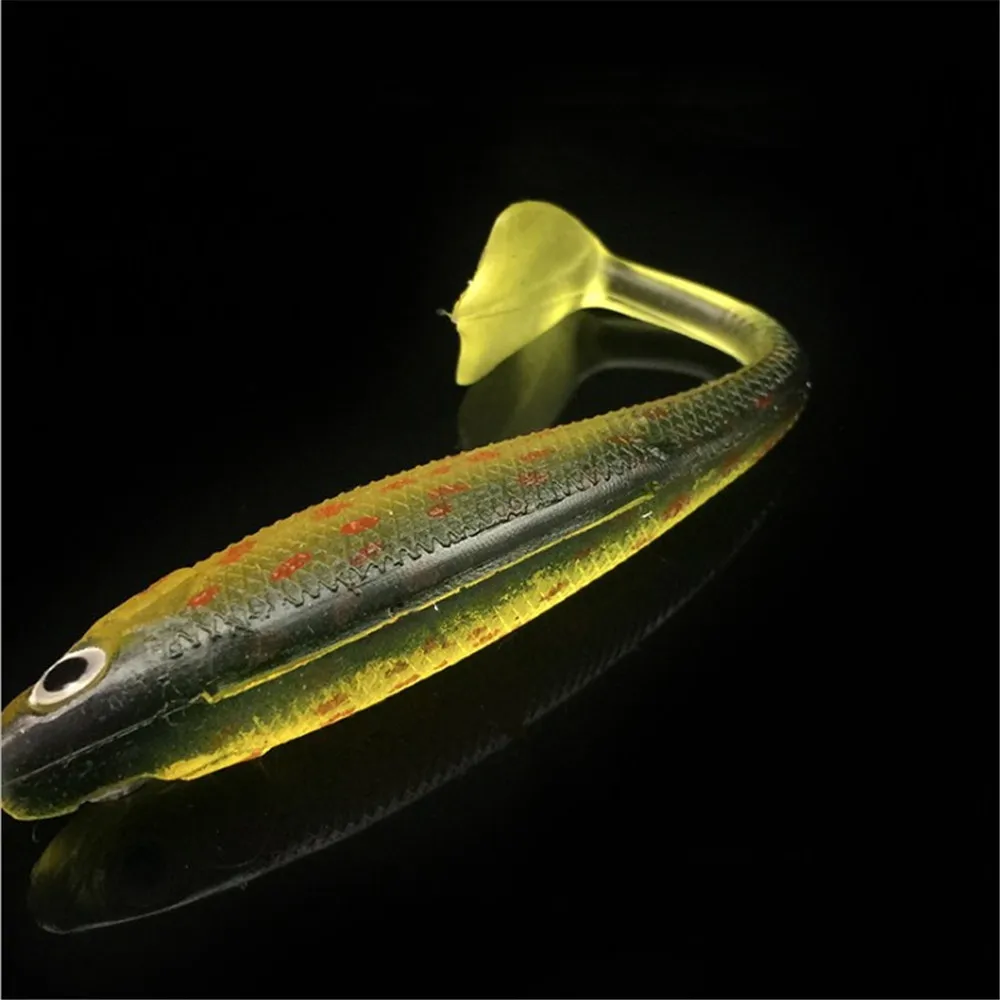 5Pcs/lot Wobbler Jigging 9cm 5g T Tail Fishing Lure Soft Worm Shrimp Silicone Bait Swimbait Carp Bass Fly Fishing Tackle