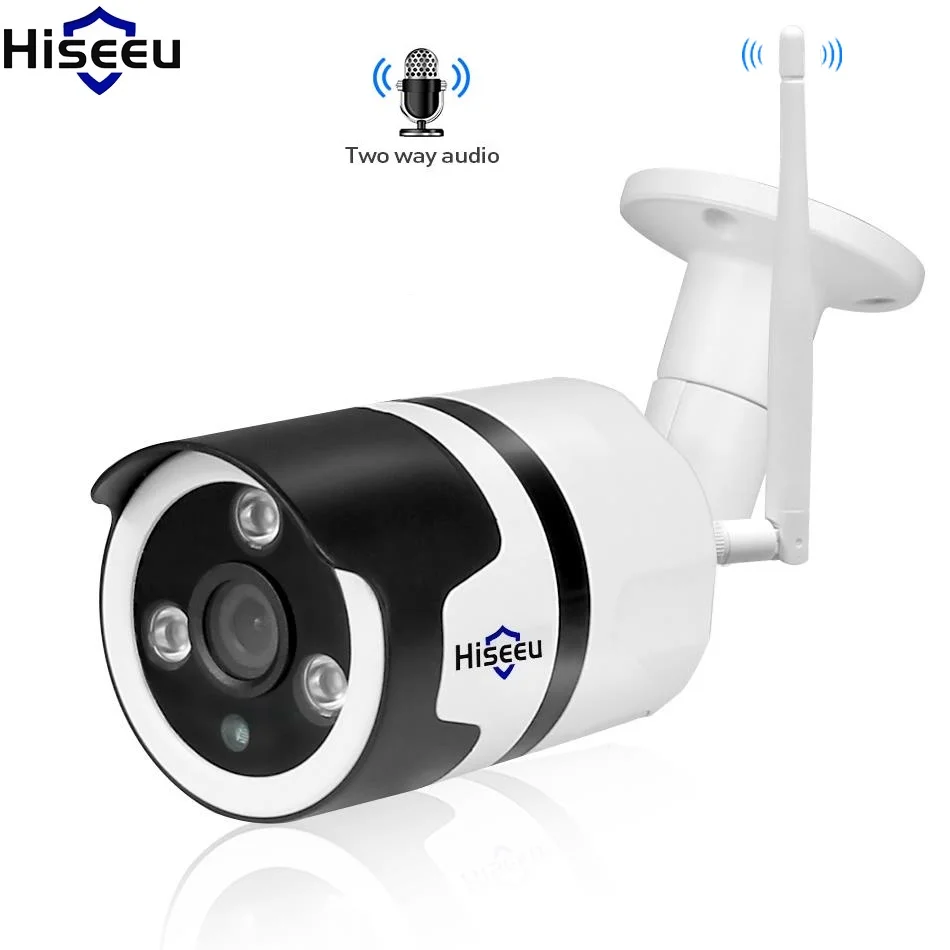 Hiseeu HD 720P 1080P IP камера, беспроводная Wi-Fi, пуля, Камара, уличная, водонепроницаемая, ночное видение, IR Cut, память, Домашняя безопасность