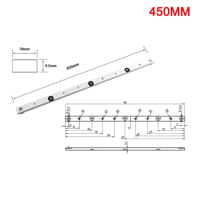 

Economical Aluminium Alloy Miter Bar Rail Slider Table Saw Gauge Rod Wood Working Tool ds99