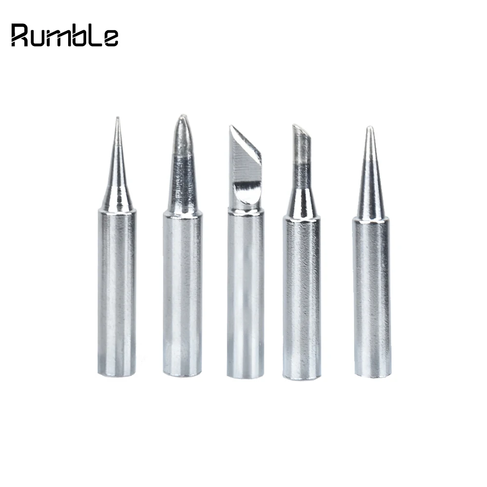 

5pcs/set Electrician Lead-free Solder Iron Tip 900M-T Soldering Welding Tip Head Replacement DIY Woodworking Hand Repair Tool