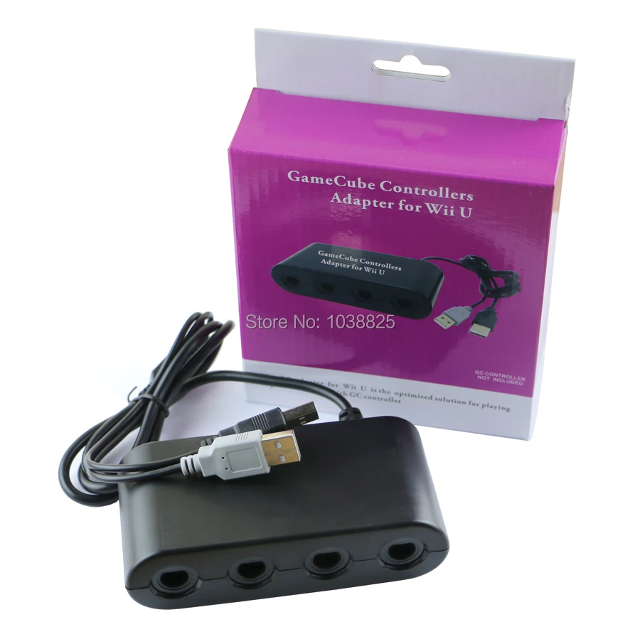 Nuovo 4 Porte Per Gamecube Controller Adattatore Convertitore Per Wii U