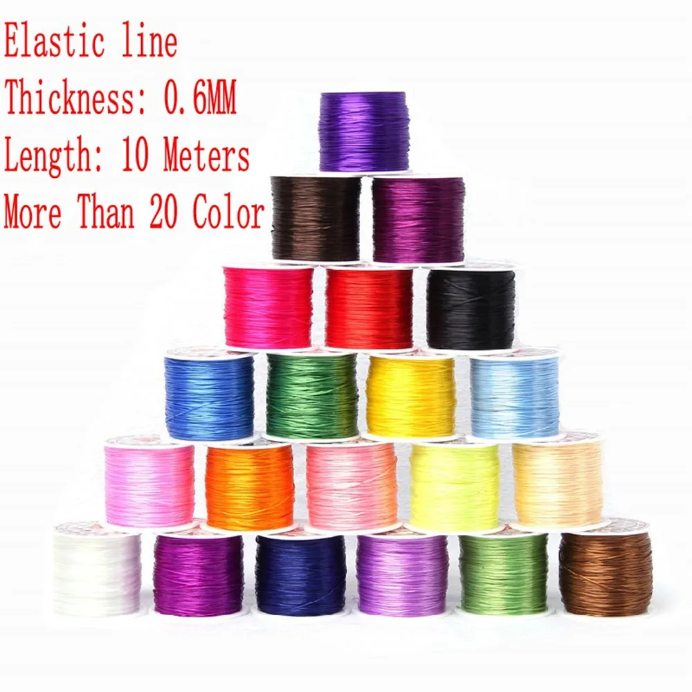 

New Free Shipping Colorful Stretch Elastic Crystal Line Crystal Beaded Wire Jewelry Making Beading Glass Beads