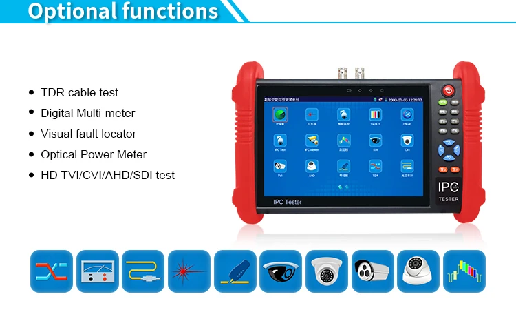 IPC9800 " сенсорный экран CCTV аналог видео HD1080P ip-камера Wifi тестер