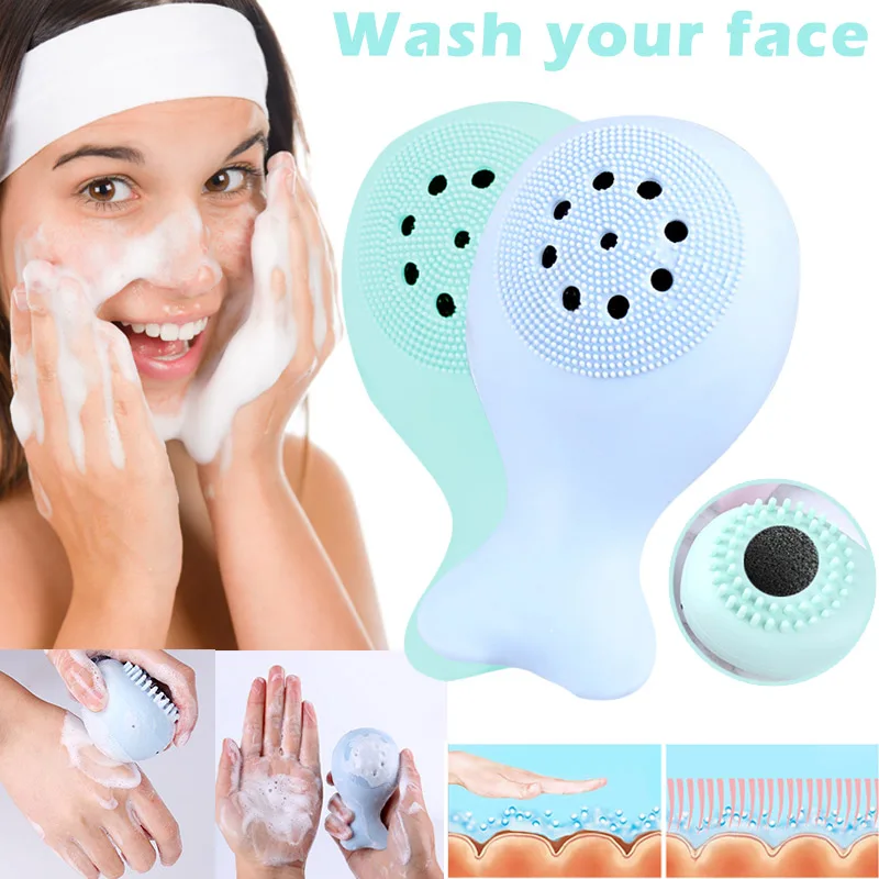 1 Pcs Facial Washin Beauty Brush Silicone Face Cleansing Brush Massage