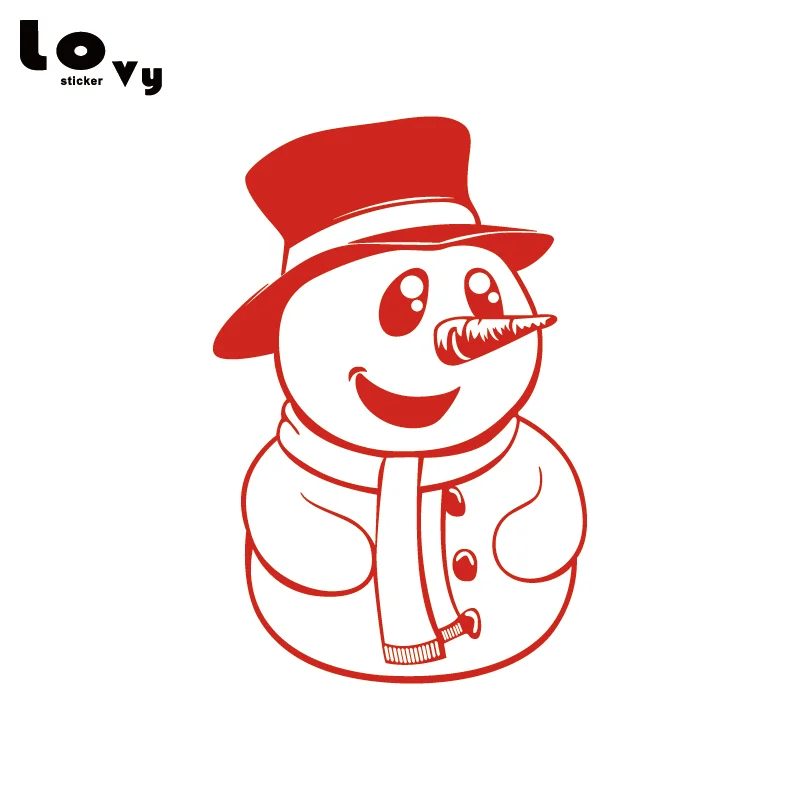 

Snowman Christmas Vinyl Wall Stickers Xmas Cute Snowman Wall Decal for Shop Window Home Decoration WA0579