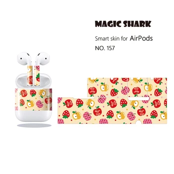 

Magic Shark Fruit Orange Berry Grape Pineapple PVC Shockproof Earphone Case Cover Sticker Film for Apple Airpods