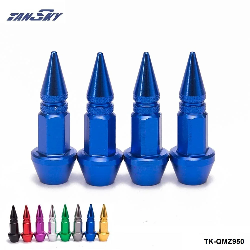 

4Pcs/Set Car Auto Bike Spike Shape Tire Dustproof Wheel Stem Aluminum Valve Caps TK-QMZ950