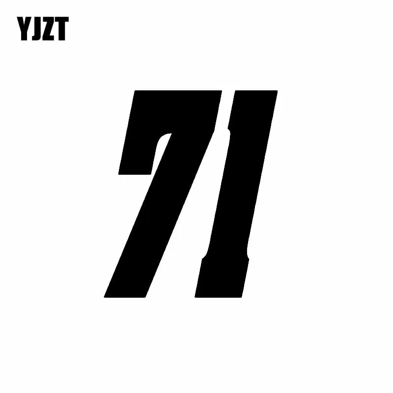 YJZT 11 6 см * 14 Модный номер 71 виниловый автомобильный Стайлинг Автомобильная