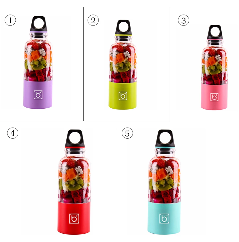 

500ml Electric Juicer Cup Mini Portable USB Rechargeable Juicer Blender Maker Shaker Squeezers Fruit Orange Juice Extractor