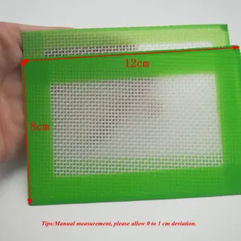 

20pcs 3.15'' x 4.12'' Silicone fiberglass Mats Food Grade Non-stick Silicone Wax Mat Glass Bho Slick oil Silicone