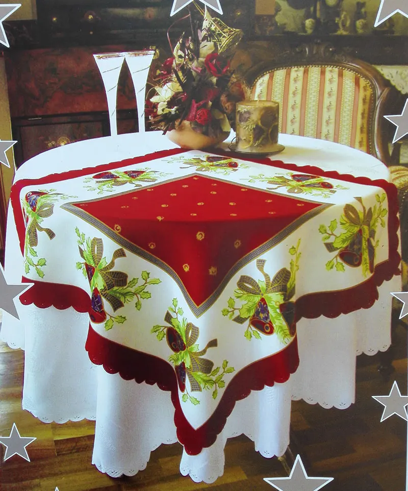 Image result for tablecloth turned on edge to show the table