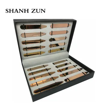 

SHANH ZUN Personalized Custom 20pcs Top Quality Stainless Steel Collar Stays Bones Stiffeners Rose Gold for Dress Shirts