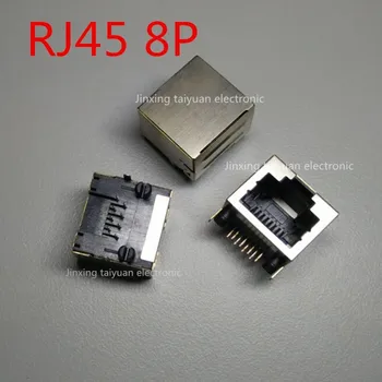 

High quality 10pcs/Lot RJ45 Connector RJ45 Socket 8Pin PCB Mounting Network Adapter For Ethernet Network Data Transfer IC ...