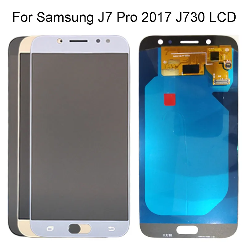 Дисплей AMOLED 5 дюйма для SAMSUNG Galaxy J7 Pro J730 ЖК-дисплей 2017 дисплей с сенсорным экраном и