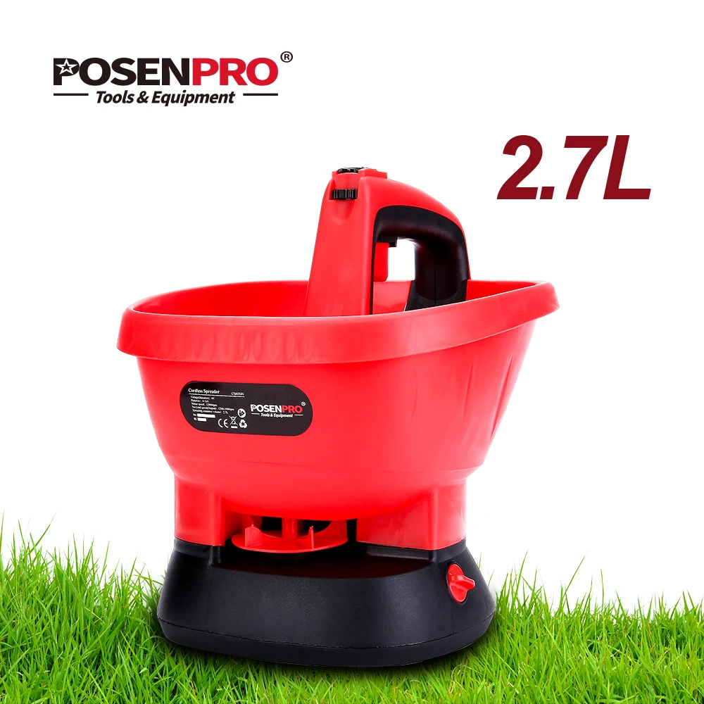 Posenpro Cordless Spreader 6v Aa Battery Handheld Sow Spreader For
