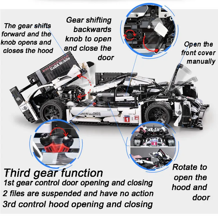 CADA C61016 20086 23009 23010 13073 RC гоночный автомобиль Technic MOC-22970 20087 20001 FIT строительный блок кирпичи детские игрушки Рождество