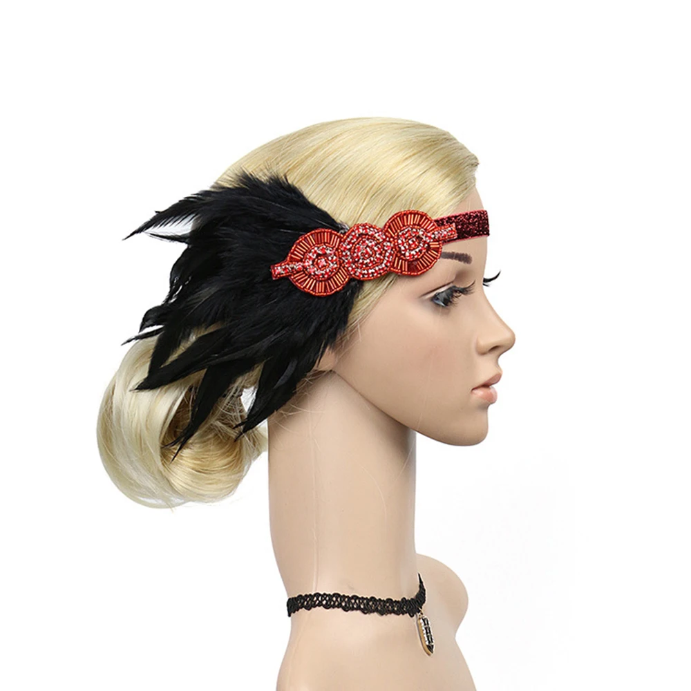 

Sexy Women Vintage Alloy Sequin Tassels Hair Band Gatsby Dancing Party Headband Headpiece