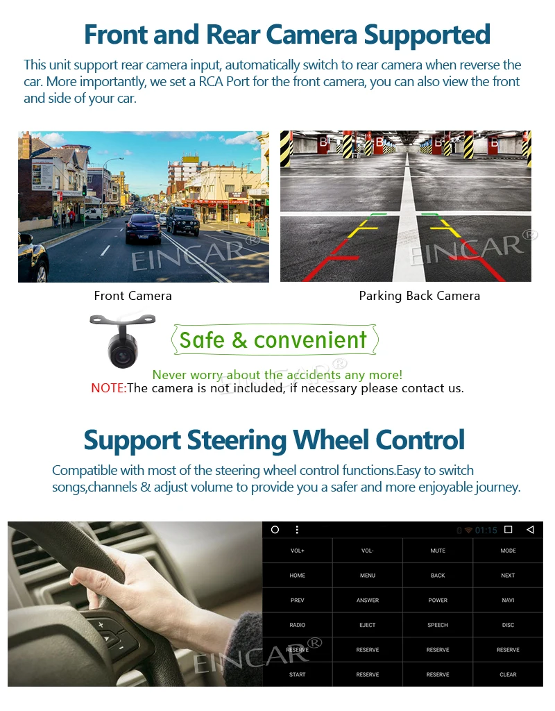 Top Android 7.1 Octa Core 2Din Car Stereo Radio with Bluetooth GPS Navigation DVD Touch Screen Support WIFI,Subwoofer,AUX,USB SD,DVR 5