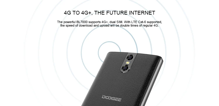 DOOGEE BL7000 7060mAh 4GB RAM 64GB ROM MTK6750T 1.5GHz Octa Core 5.5 Inch 2.5D FHD Screen Dual Camera Android 7.0 4G LTE Smartphone