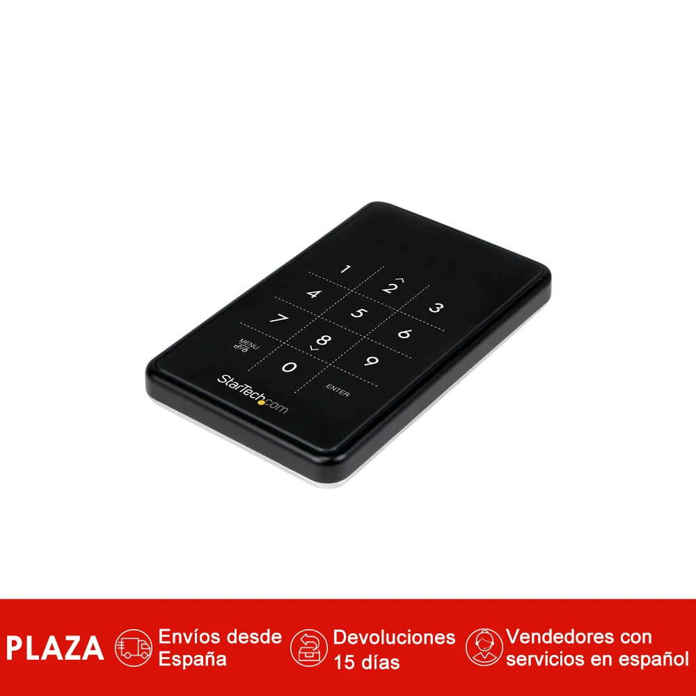 

StarTech.com Caja USB 3.0 encriptada para disco duro de 2,5 pulgadas SATA III