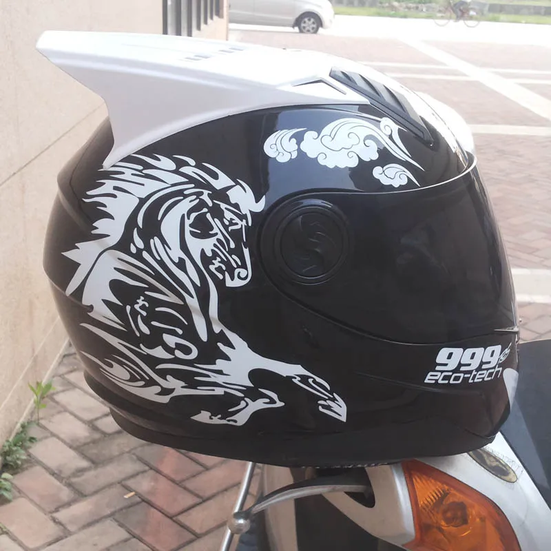 MALUSHUN унисекс мотоциклетный шлем откидной шлем открытый шлем для мотокросса винтажный шлем с белыми рожками